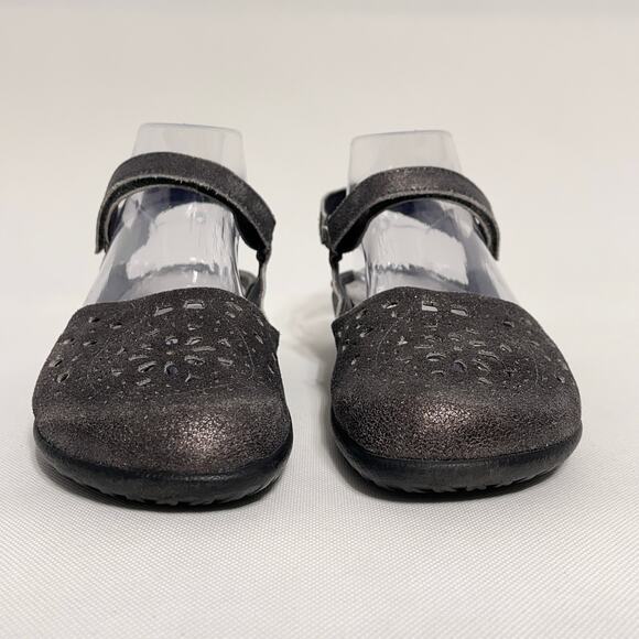 Naot Arataki Mary Jane Gray Shimmer Leather Sz 41 10 10.5 - Picture 3 of 10